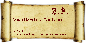 Nedelkovics Mariann névjegykártya